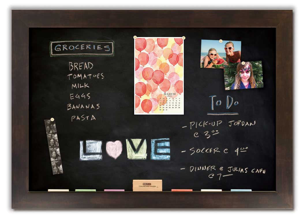48" x 34" Chalkboard - Espresso frame