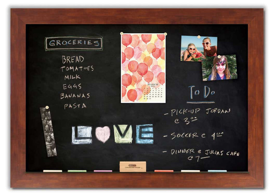 48" x 34" Chalkboard - Honey frame