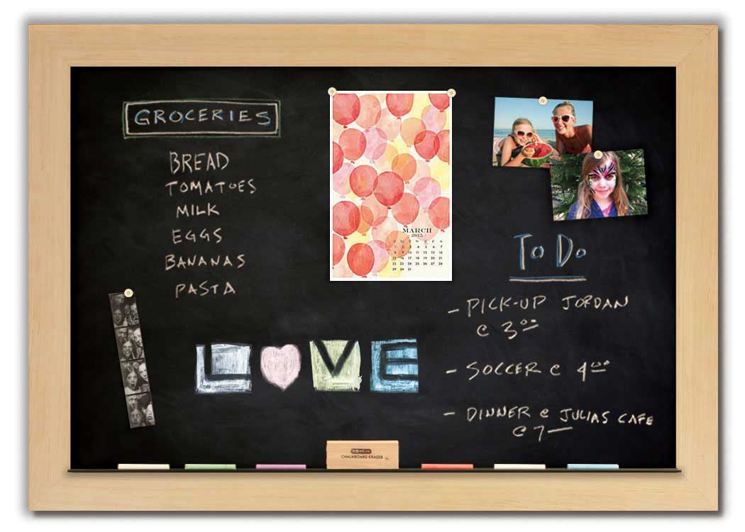 48" x 34" Chalkboard - Maple frame