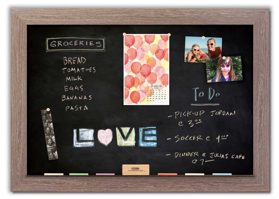 48" x 34" Chalkboard - Driftwood frame