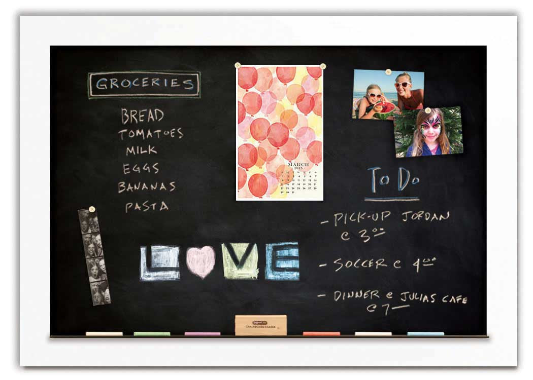 48" x 34" Chalkboard - White frame