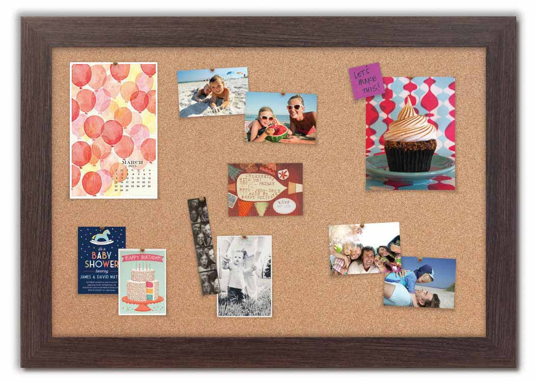 48"x 34" Cork Board - Boardwalk frame