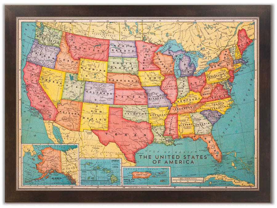 Cork Board USA Map