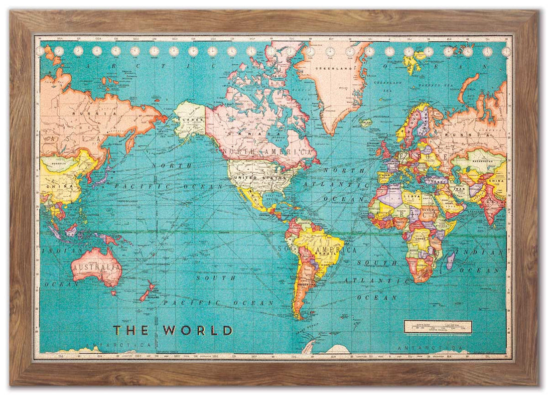 Cork Board World Map