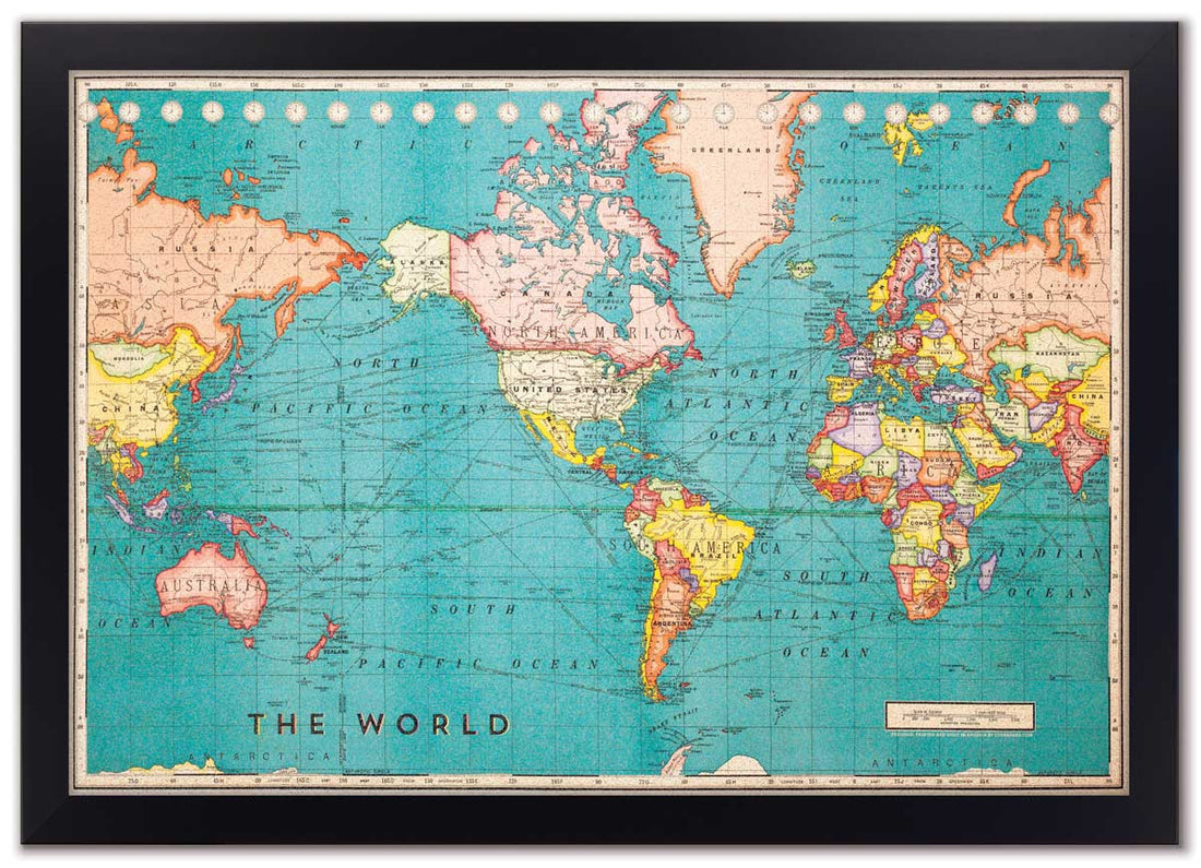 Cork Board World Map