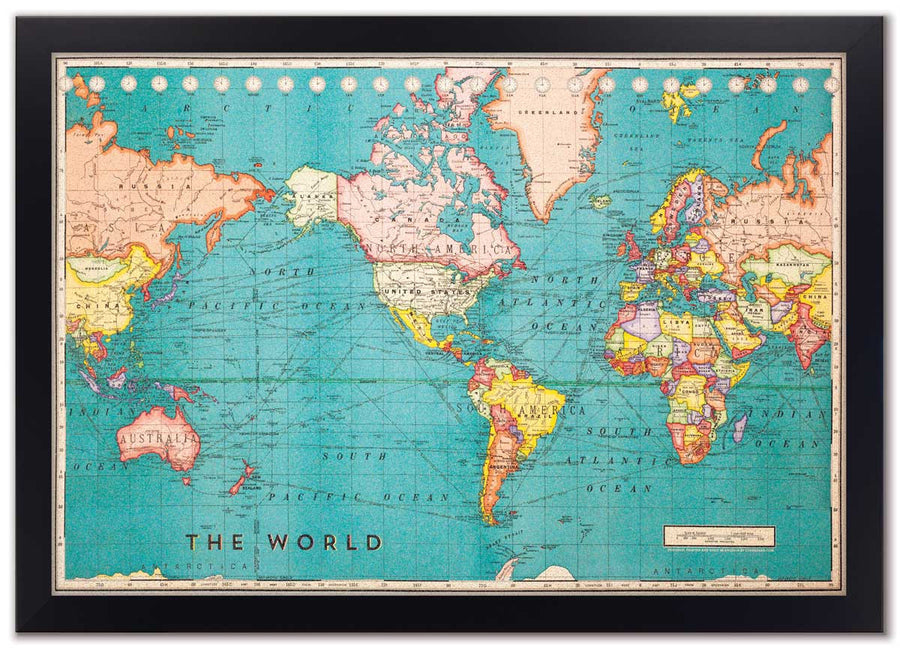 Cork Board World Map