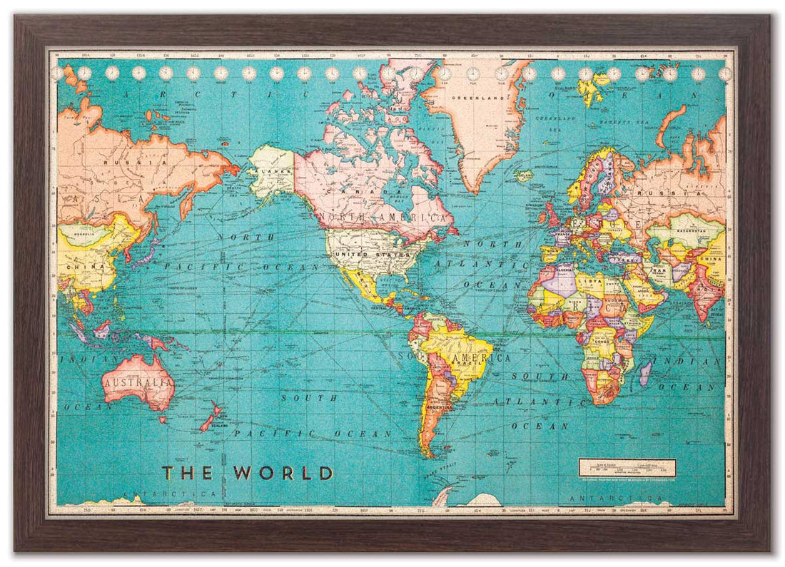 Cork Board World Map