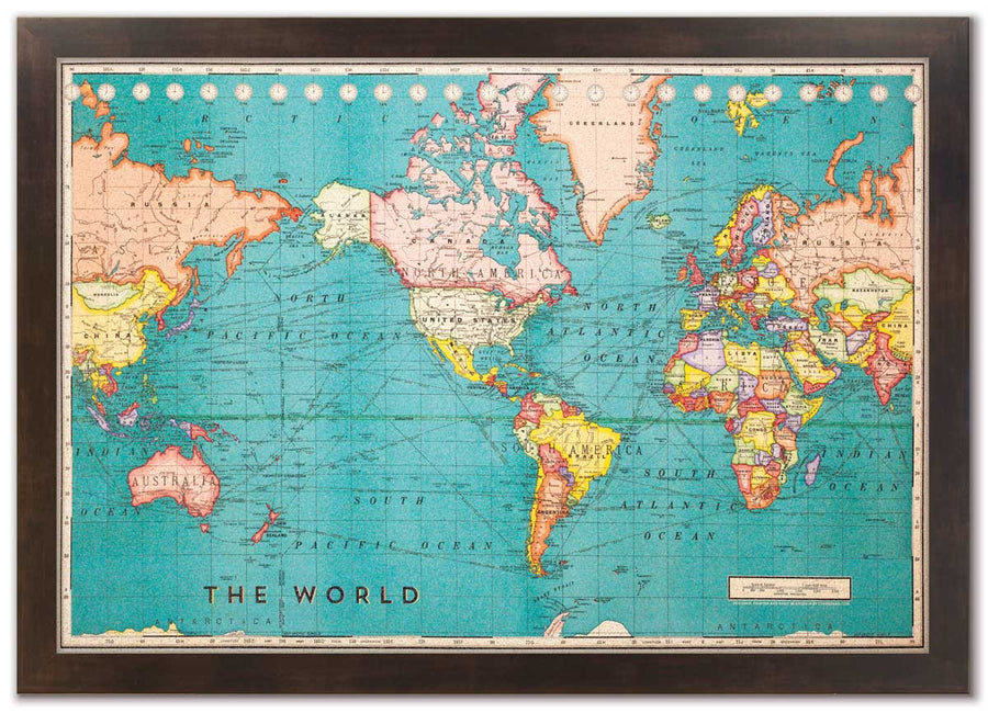 Cork Board World Map