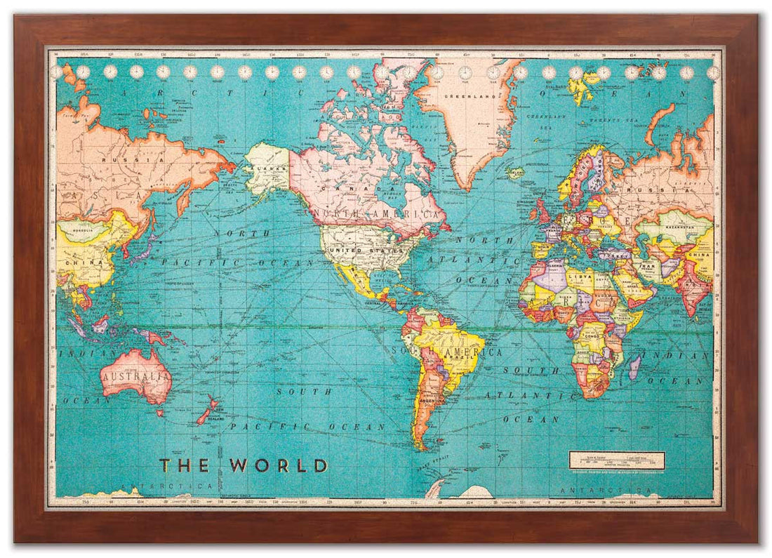 Cork Board World Map