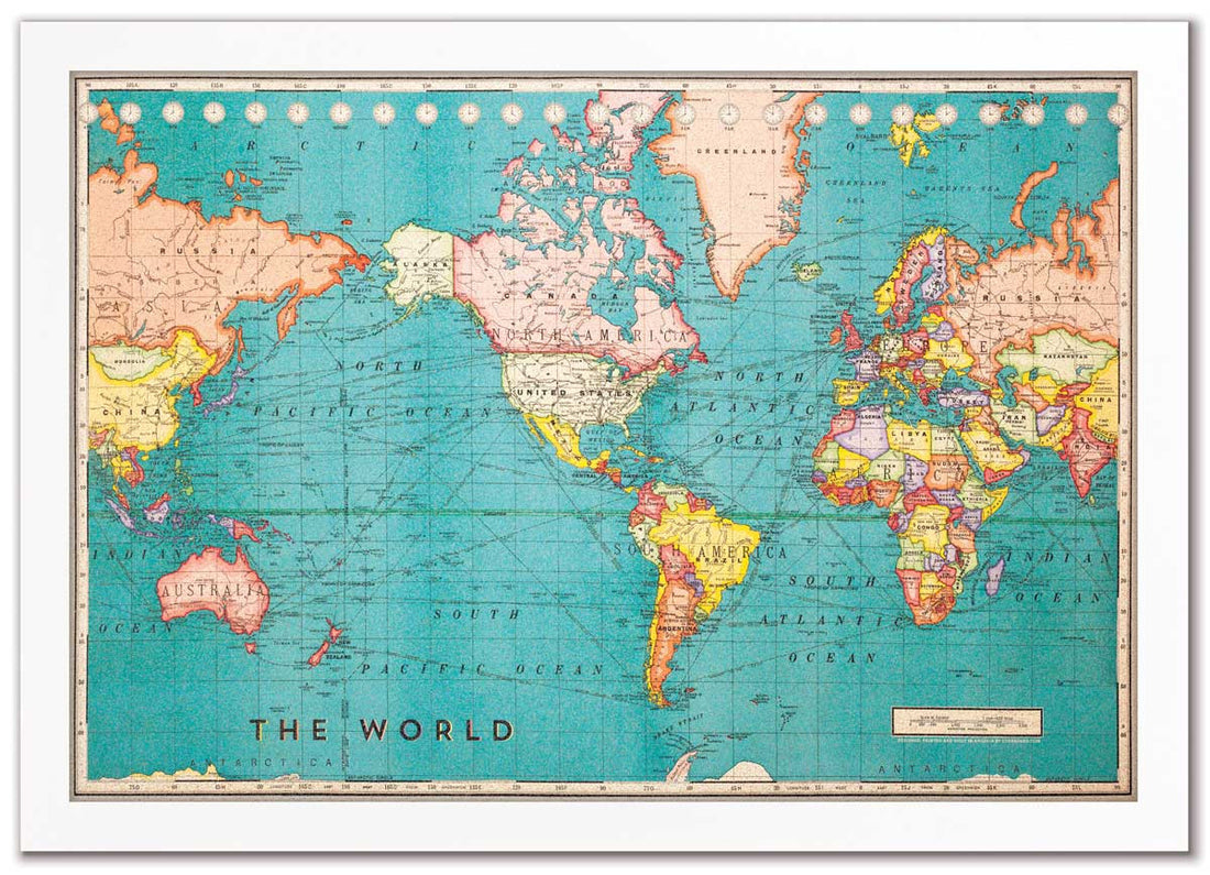 Cork Board World Map